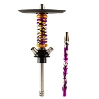 Фото  Кальян MAMAY CUSTOMS Coilover Micro золото-фиолетовый К. (без колбы) 