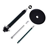 Фото 4 Кальян MAMAY CUSTOMS Coilovers чёрный-зелёный лак (без колбы) 