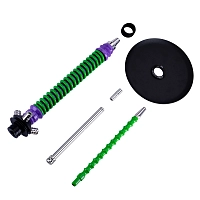 Фото 4 Кальян MAMAY CUSTOMS Coilovers сиренево-салатовый (без колбы) 