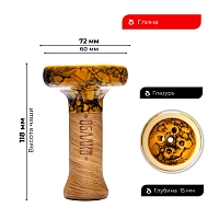 Фото 1 Чашка Облако Black Glaze Top 50 оранжево-чёрный мрамор 