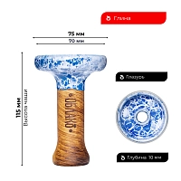 Фото 2 Чашка Облако Phunnel L Glaze Top сине-белый мрамор 