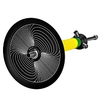 Фото 4 Кальян MAMAY CUSTOMS Coilovers салатово-жёлтый ф. (грав. иллюзия) (без колбы) 