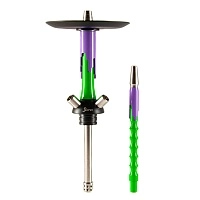 Фото  Кальян MAMAY CUSTOMS Flow зелёно-сиреневый (без колбы) 