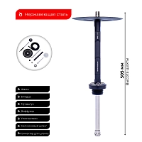 Фото 4 Кальян Alpha Hookah ORO Light Black (без колбы) 