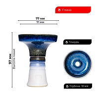 Фото 1 Чашка Форма Фанел Глазурь белый / синий 