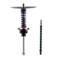 Фото  Кальян MAMAY CUSTOMS Coilover Micro фиолетово-зелёный (без колбы) 