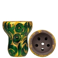 Фото 1 Чашка Panda турка тёмная с принтом зелёная 