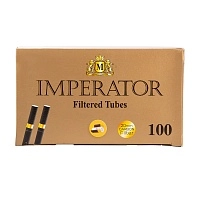 Фото  Гильзы сигаретные с фильтром IMPERATOR BLACK CARBON GOLD 84x20мм (100шт) 