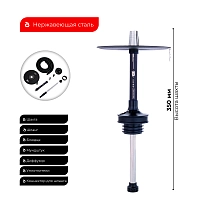 Фото 1 Кальян MISHA Jet Black черный матовый (без колбы) 