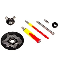 Фото 3 Кальян MAMAY CUSTOMS Flow жёлтый ф. розовый ф. (без колбы) 