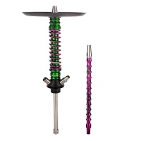 Фото 1 Кальян MAMAY CUSTOMS Coilover MINI SPECIAL ANOD зелёный сплеш/пурпурный сплеш (без колбы) 