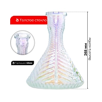 Фото 3 Колба Vessel Glass Елка Кристалл перламутр 