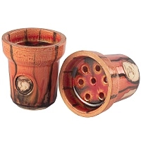 Фото  Чашка ST Classic глазурь красная с чёрным 