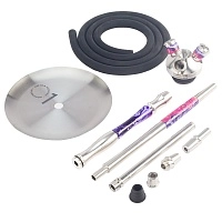 Фото 3 Кальян UNION Fibonacci гибрид розово-фиолетовый (без колбы) 