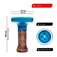 Фото 1 Чашка Облако Black Glaze Top 08 голубая кракле 