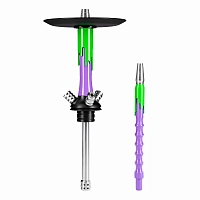 Фото 1 Кальян MAMAY CUSTOMS Flow сиренево-салатовый (без колбы) 