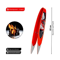 Фото 2 Щипцы Tortuga Серф красные 