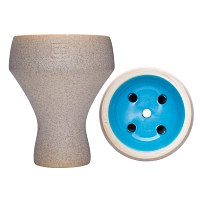 Фото 1 Чашка Форма Турка Бетон серый / голубой 