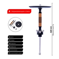 Фото 2 Кальян MAMAY CUSTOMS Leather Edition Mini кожа-чёрный (без колбы) 