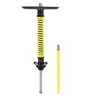 Фото  Кальян MAMAY CUSTOMS Coilover BIG BASE чёрный/Жёлтый флюр (без колбы) 