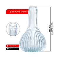 Фото 2 Колба Vessel Glass Капля Медуза прямое горло прозрачная под ремонт 
