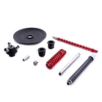 Фото 2 Кальян MAMAY CUSTOMS Coilovers MINI чёрно-красный (без колбы) 