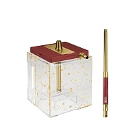Фото  Кальян Hoob Atom Винный красный x Золото | Hoob Cube Gold 