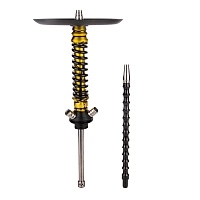Фото 1 Кальян MAMAY CUSTOMS Coilover MINI ANOD золотой сплеш/чёрный (без колбы) 