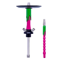 Фото 1 Кальян MAMAY CUSTOMS Flow фуксия-салатовый (без колбы) 