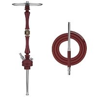 Фото  Кальян Hoob Mars Винный красный x Нержавеющая сталь 