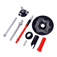 Фото 4 Кальян MAMAY CUSTOMS Flow красно-чёрный (без колбы) 