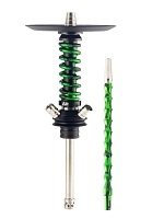 Фото 1 Кальян MAMAY CUSTOMS Coilover Micro зелёно-чёрный сплеш (без колбы) 
