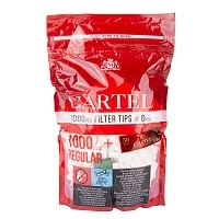 Фото  Фильтры для самокруток CARTEL REGULAR 8/15мм (1000шт+50шт бумаги) 
