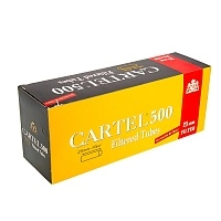 Фото  Гильзы сигаретные с фильтром CARTEL SUPERLONG 84x25мм (500шт) 