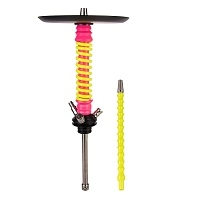 Фото 1 Кальян MAMAY CUSTOMS Coilover MINI BASE розовый флюр/жёлтый флюр (без колбы) 