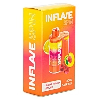 Фото  INFLAVE SPIN Вишня лимон персик (8000 затяжек) 