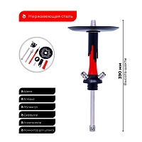 Фото 2 Кальян MAMAY CUSTOMS Flow красно-чёрный (без колбы) 