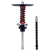 Фото 1 Кальян MAMAY CUSTOMS Coilover Micro чёрно-красный сплеш (без колбы) 