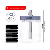 Фото 2 Кальян Hoob subAtom Космический серый x Нержавеющая сталь 