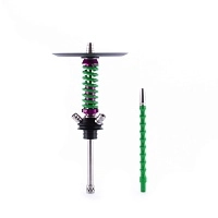 Фото  Кальян MAMAY CUSTOMS Coilover Micro purple-зелёный (без колбы) 