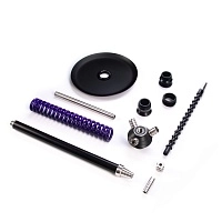 Фото 2 Кальян MAMAY CUSTOMS Coilovers чёрно-фиолетовый (без колбы) 