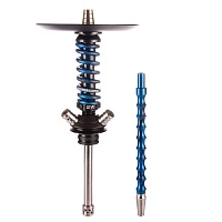 Фото 1 Кальян MAMAY CUSTOMS Coilover Micro Full Anod чёрный/синий сплеш (без колбы) 