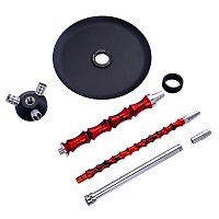 Фото 4 Кальян MAMAY CUSTOMS Asian MINI красный сплеш (без колбы) 