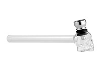 Фото  Трубка курительная стекло ЧЕРЕП 15см 