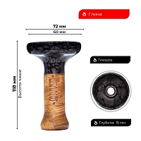 Фото 2 Чашка Облако Phunnel M Glaze Top серо-чёрный мрамор 