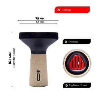 Фото 2 Чашка Облако Trio Line чёрный матовый 