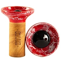 Фото  Чашка Облако Flow black on red-white marble 