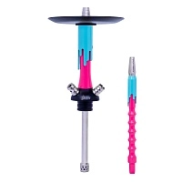 Фото 1 Кальян MAMAY CUSTOMS Flow фуксия-мята (без колбы) 