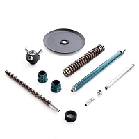 Фото 2 Кальян MAMAY CUSTOMS Coilovers зелёно-бронзовый (без колбы) 