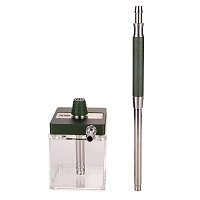 Фото 1 Кальян Hoob subAtom Британский гоночный зелёный x Нержавеющая сталь | Hoob Cube Mini 